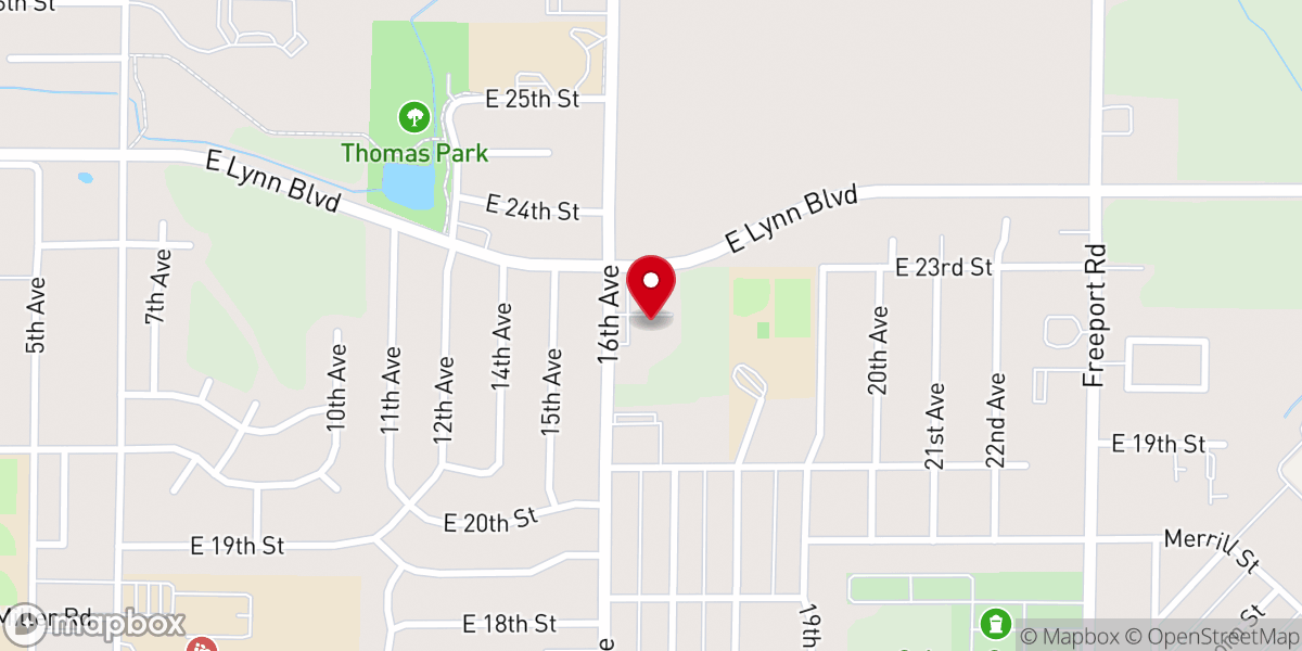 Map showing location of Wesley United Methodist Church