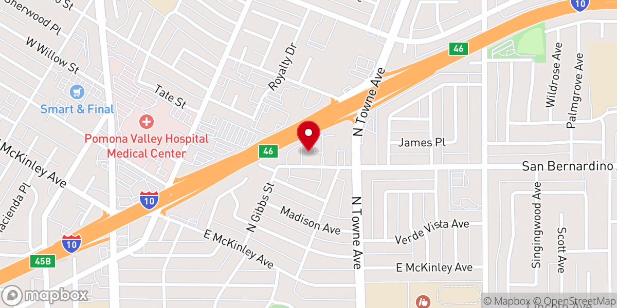 Map showing location of Central Baptist Church