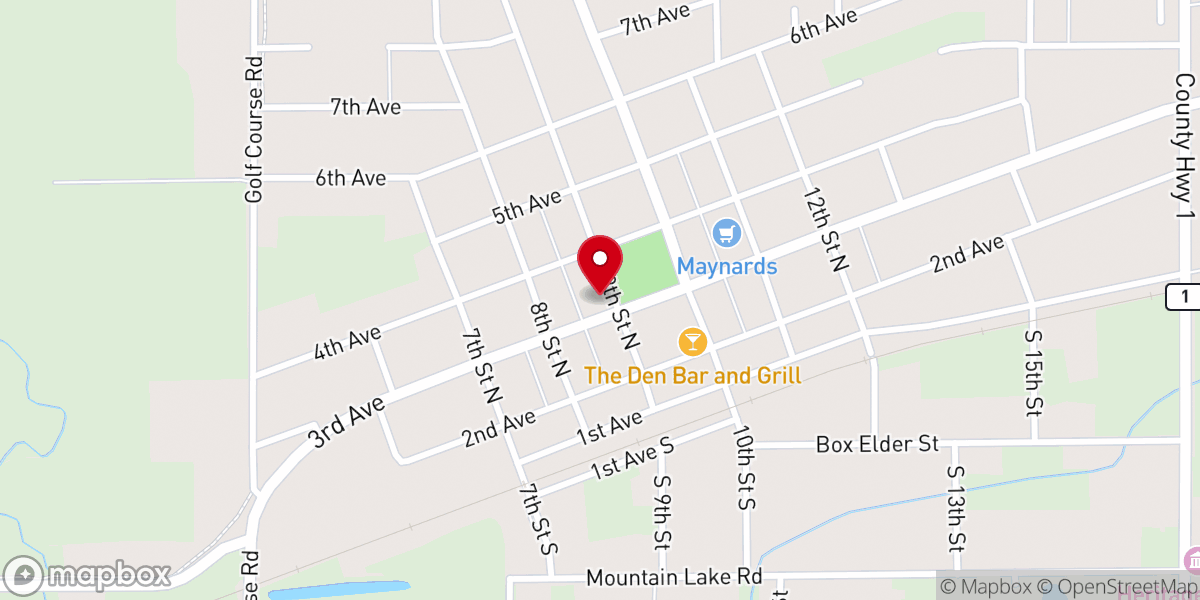 Map showing location of Bethel Mennonite Church