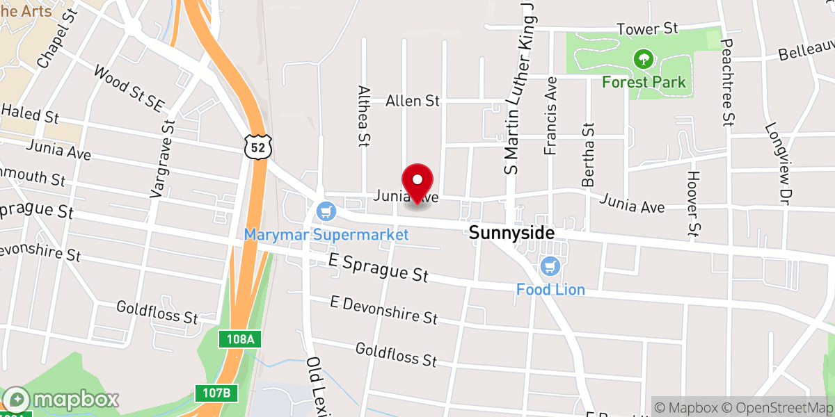 Map showing location of Central Tabernacle Inc