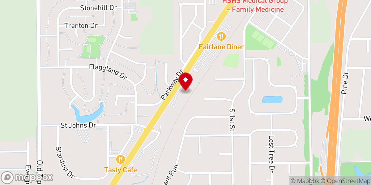 Map showing location of Good Shepherd Lutheran Church