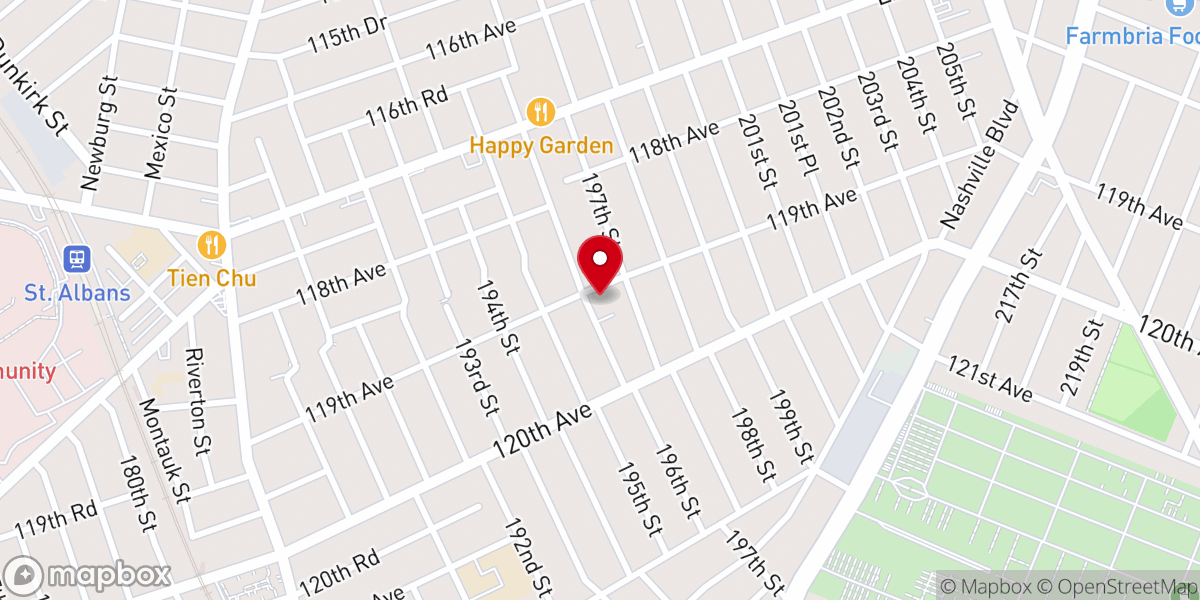 Map showing location of St Albans Baptist Church