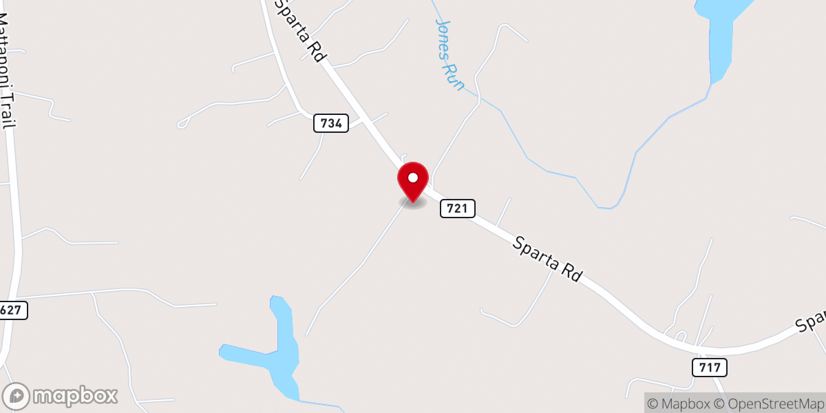 Map showing location of St James Baptist Church