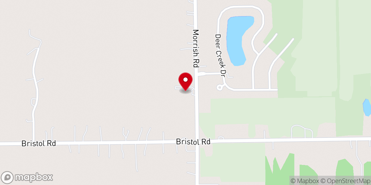 Map showing location of American Legion Post 294 - Swartz Creek