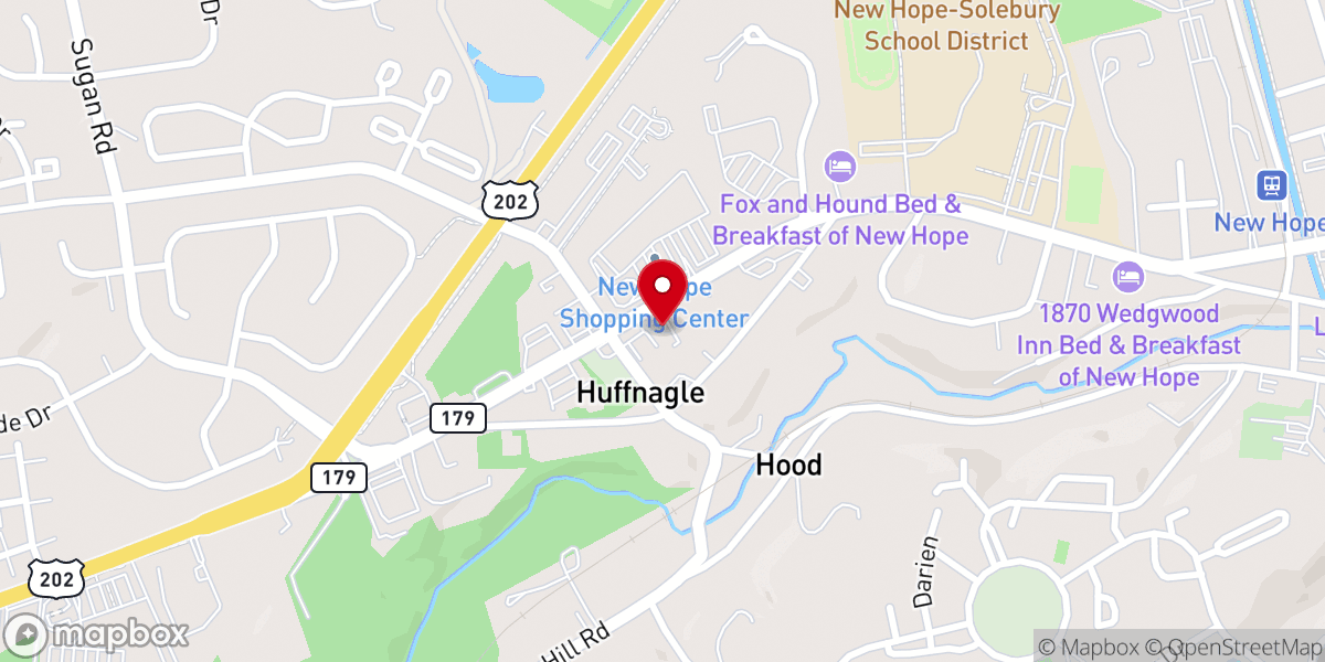 Map showing location of New Hope Celebrates