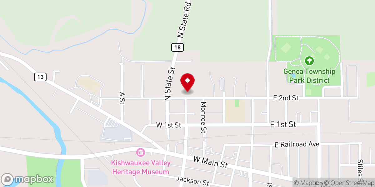 Map showing location of Faith Tabernacle