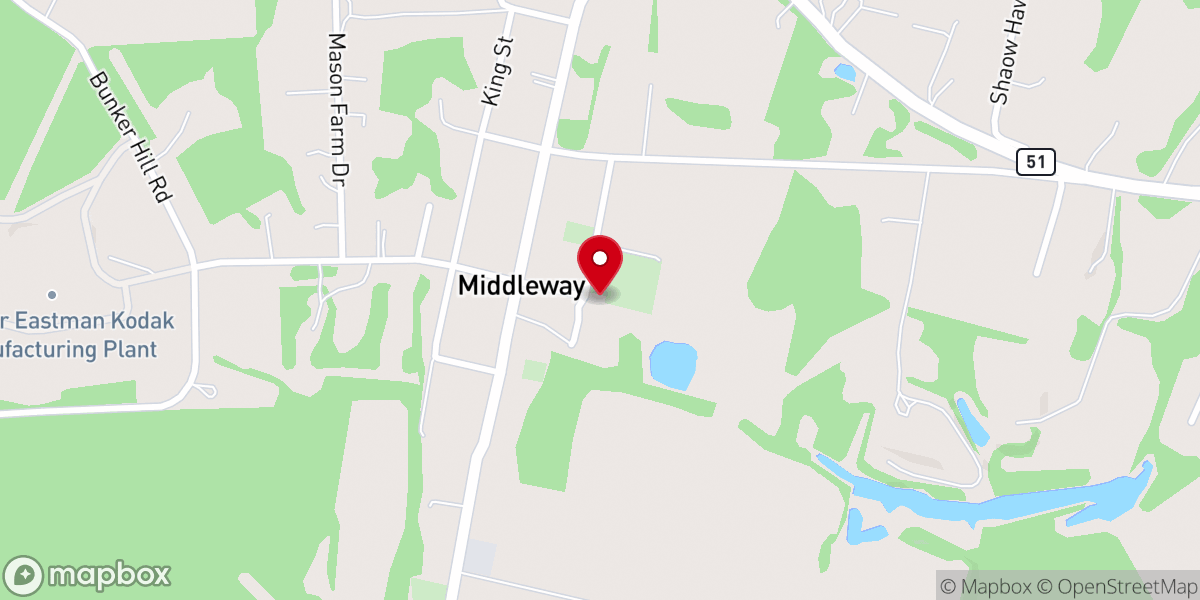 Map showing location of Grace Episcopal Church