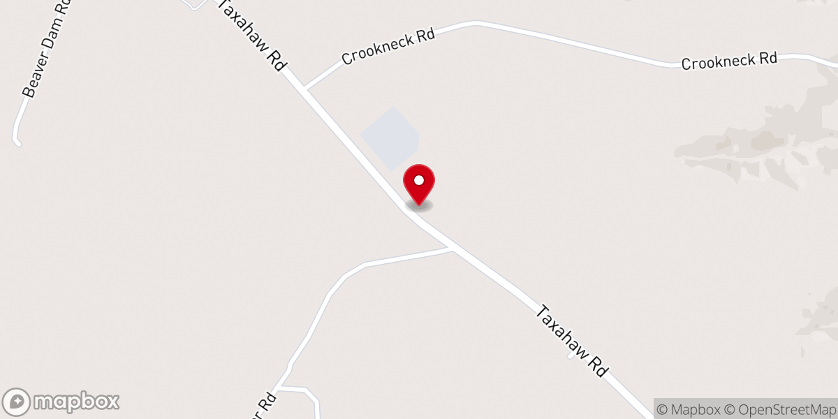 Map showing location of Rocky Branch Baptist Church
