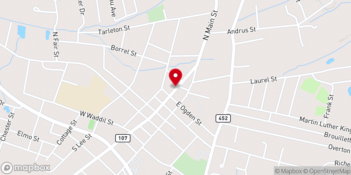 Map showing location of Probation & Parole