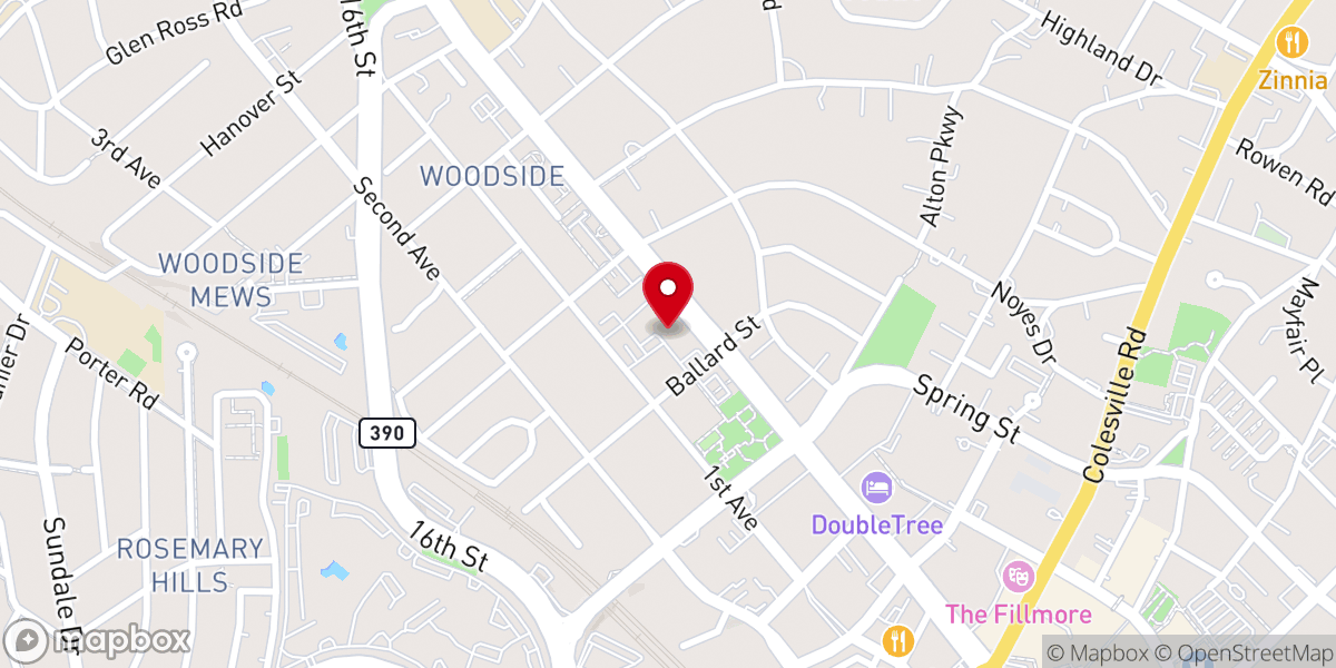 Map showing location of Christ Congregational Church