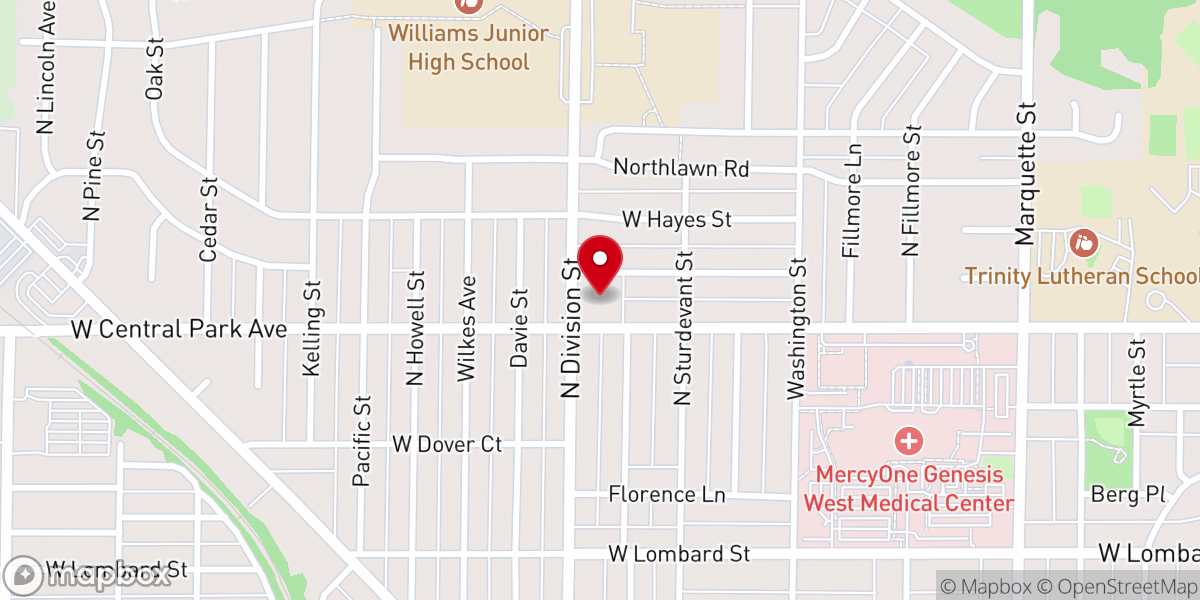 Map showing location of Newcomb Presbyterian Church