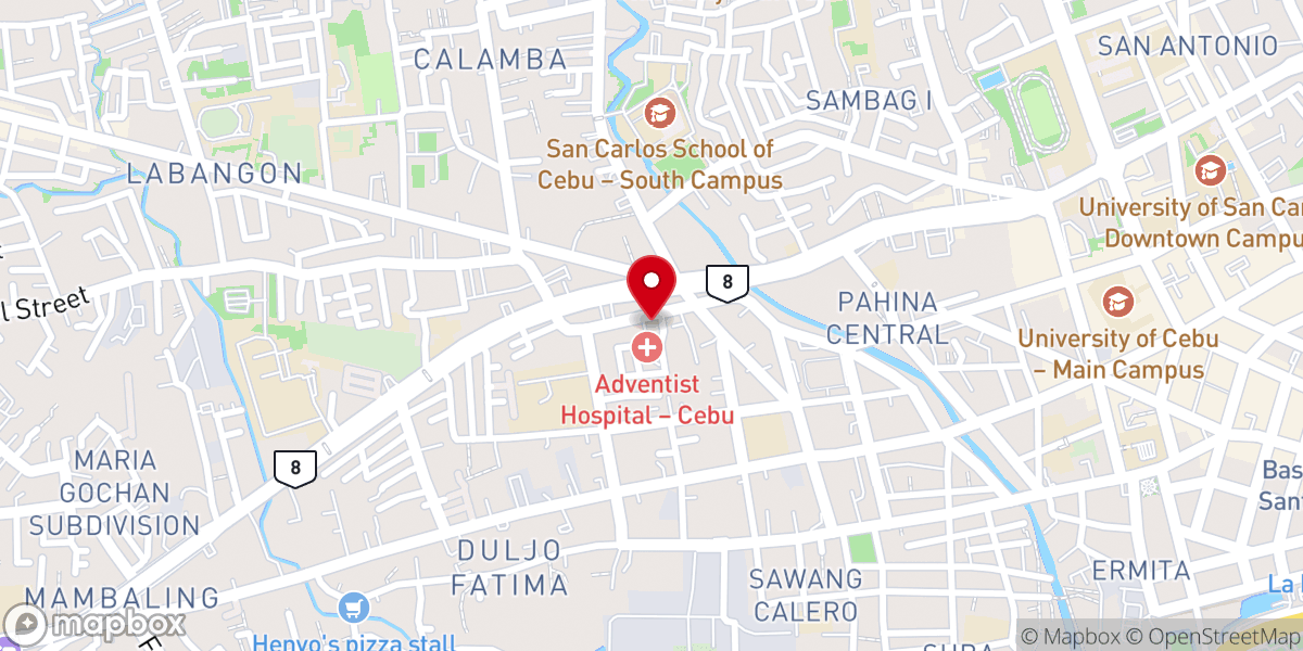 Map showing location of Cebu City Seventh-day Adventist Church