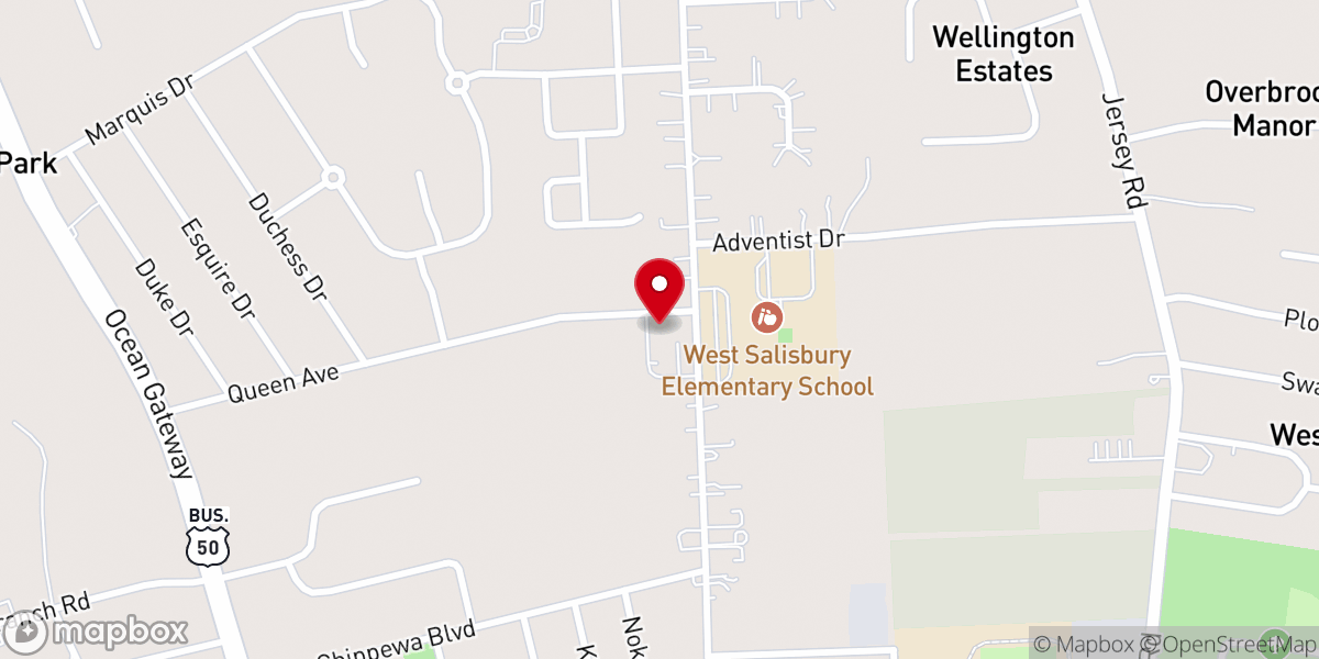 Map showing location of Wesley Temple Church & Comm