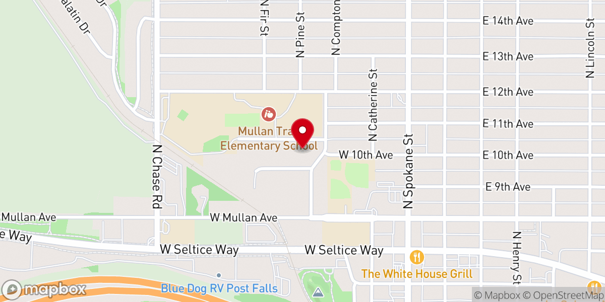Map showing location of Calvary Lutheran Church and Preschool