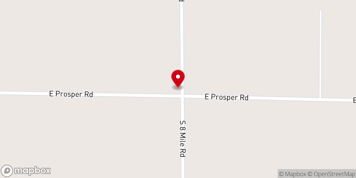 Map showing location of Prosper Christian Reformed Church