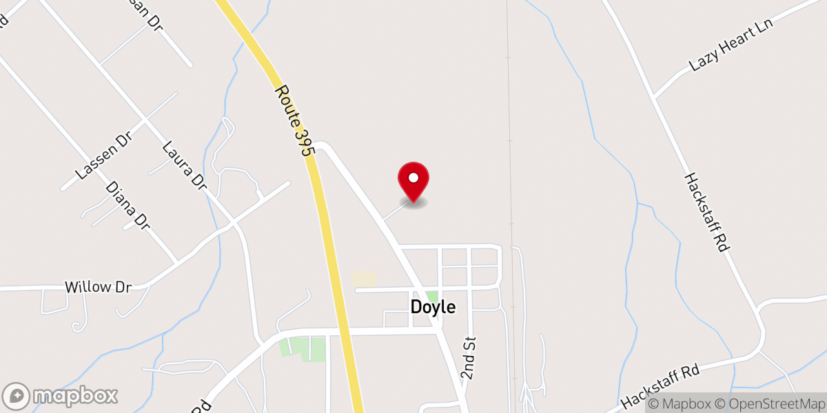 Map showing location of The Doyle Christian Church Inc