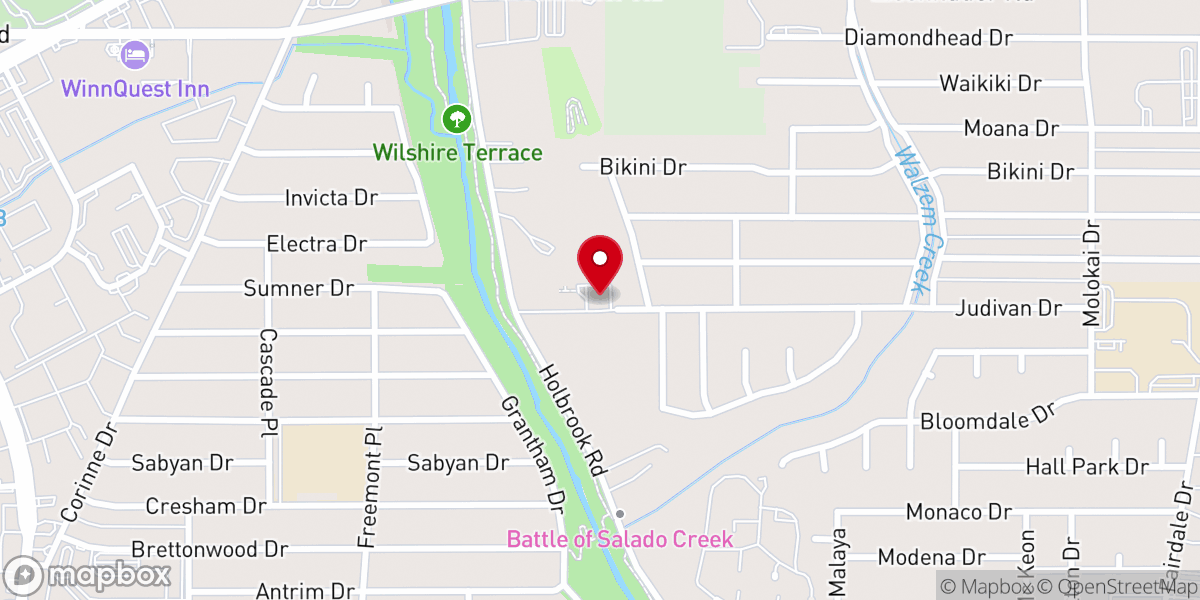 Map showing location of New Life Ministries of San Antonio