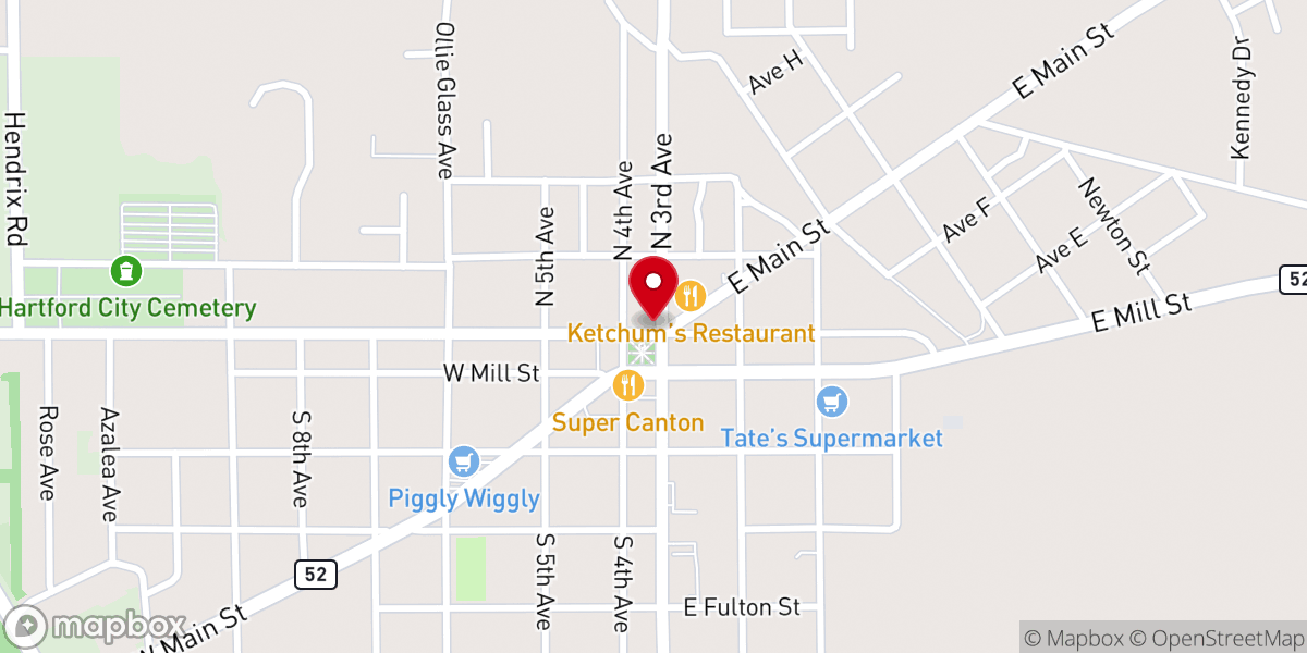 Map showing location of Higher Praise