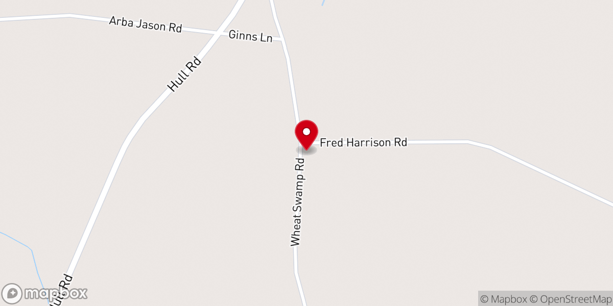 Map showing location of Mc Coys Chapel Church
