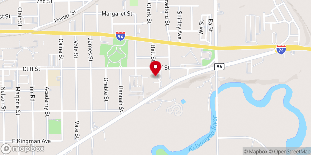 Map showing location of Trinity Lutheran Church