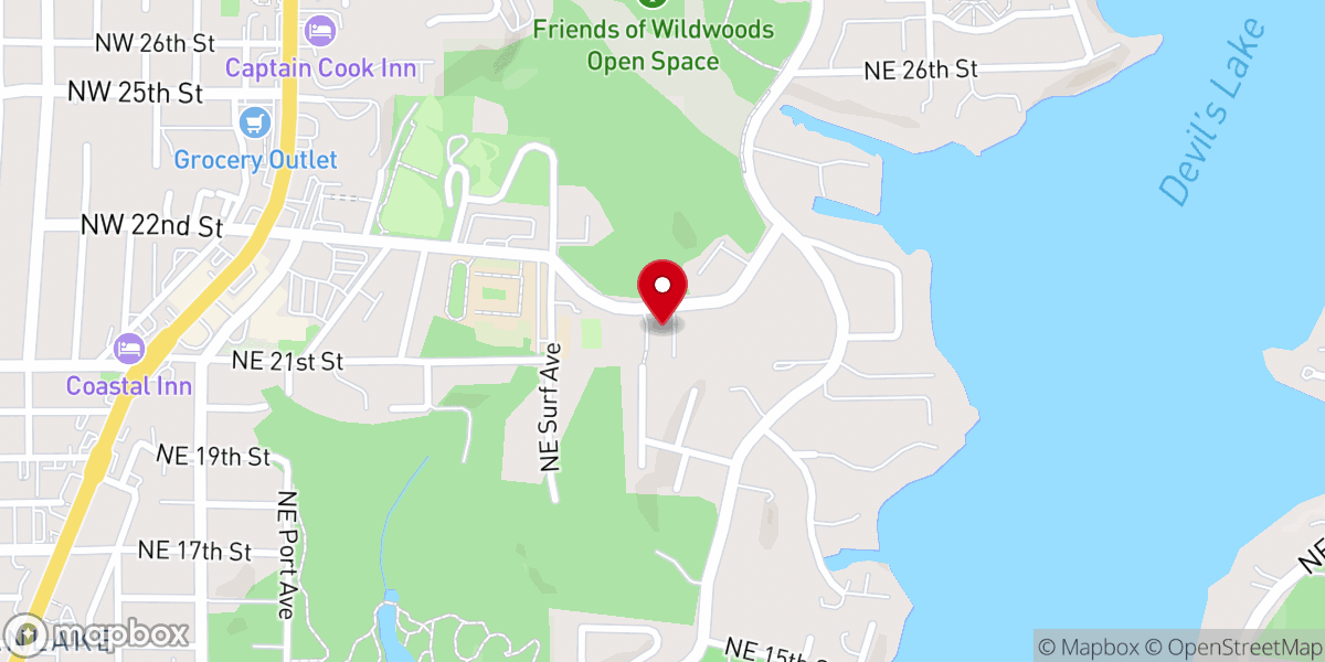 Map showing location of New Life Foursquare Church