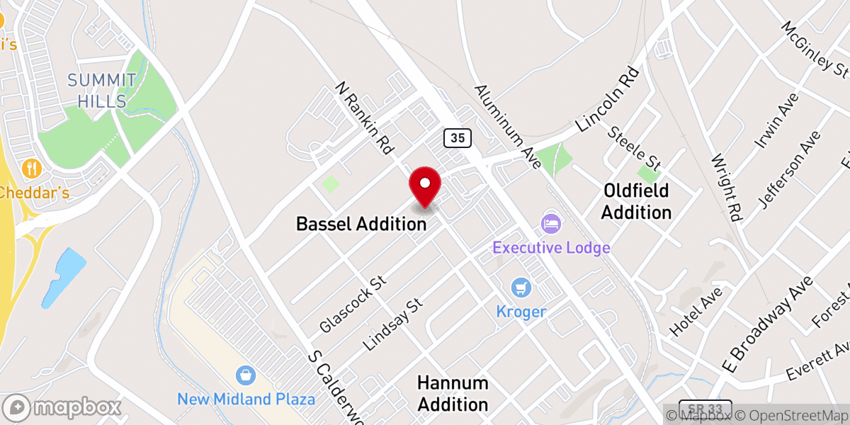 Map showing location of Calvary Baptist Church Alcoa