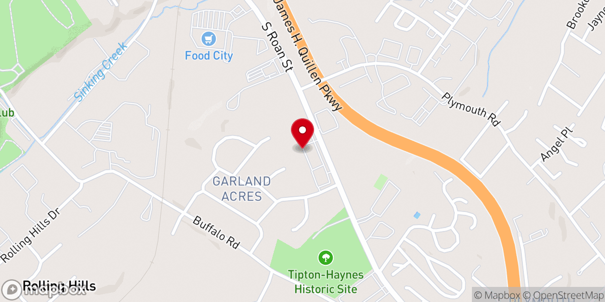 Map showing location of Bread of Life International Ministry-Johnson City