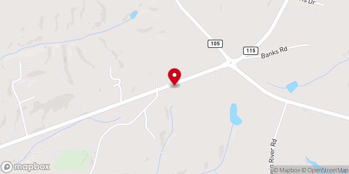 Map showing location of Mount Vernon Holiness Church