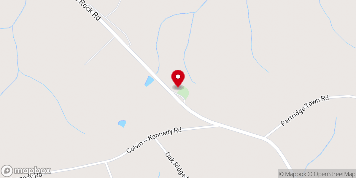 Map showing location of White Rock Baptist Church