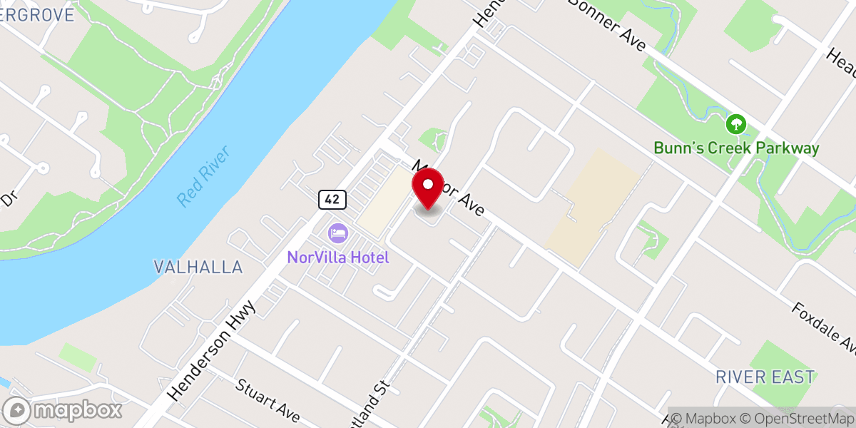 Map showing location of McIvor Avenue Mennonite Brethren Church