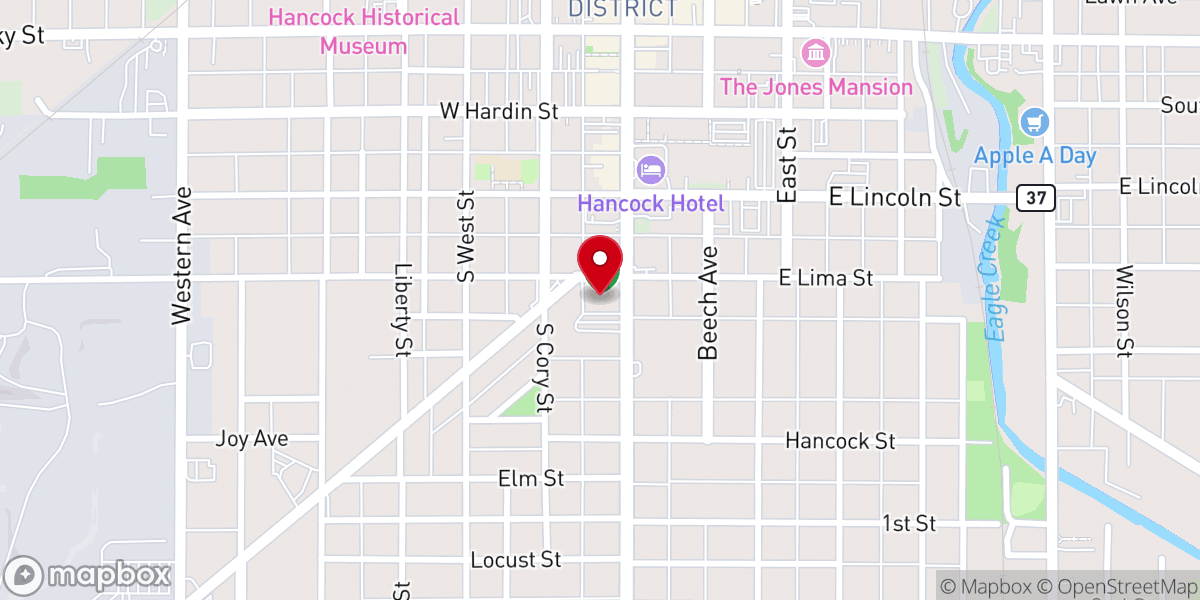 Map showing location of St Marks United Methodist Church
