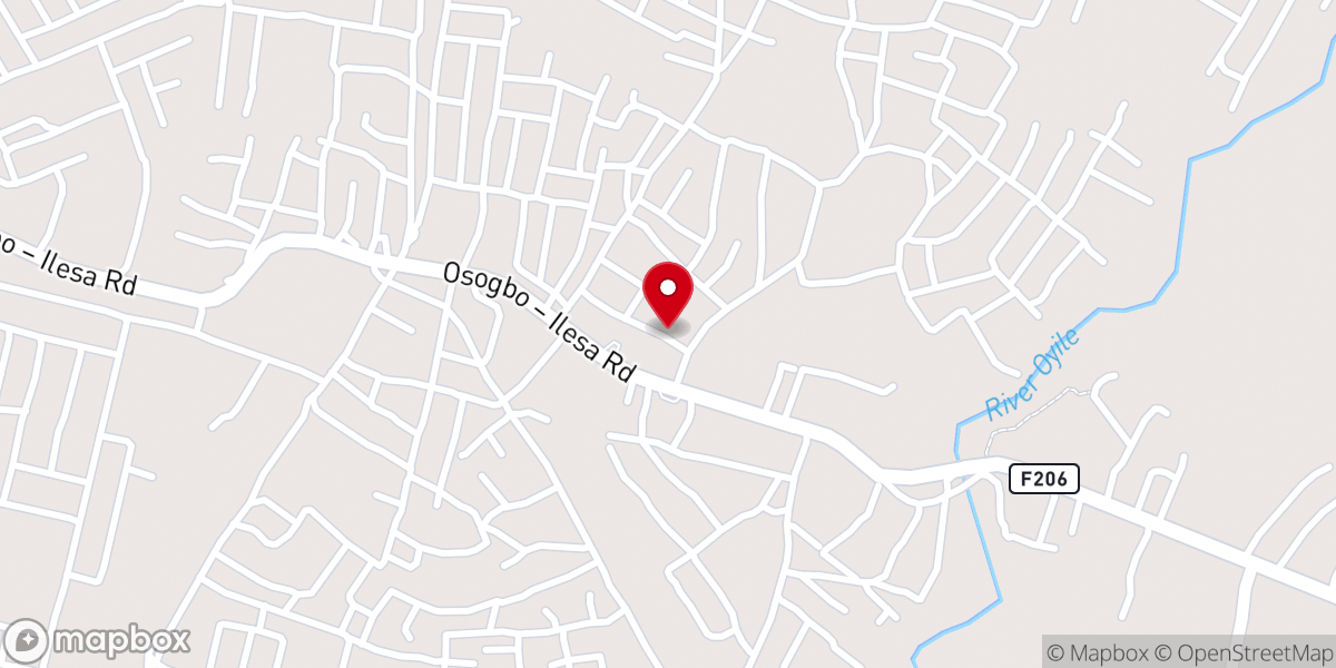 Map showing location of The Apostolic Church Nigeria Owode Ilesa Road Assembly