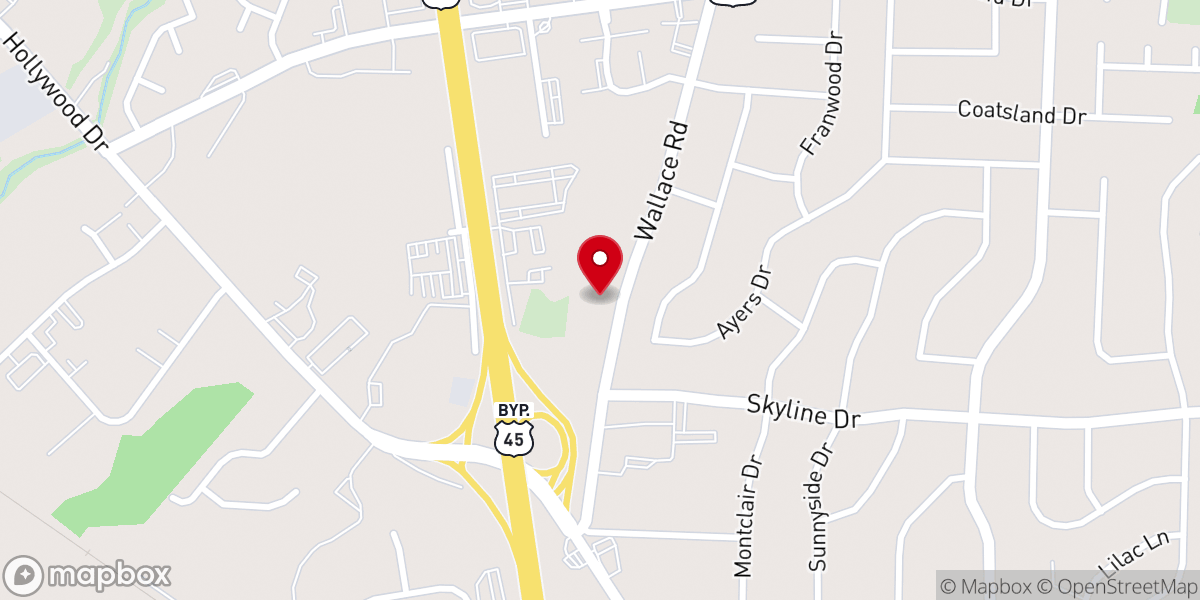 Map showing location of Greater St Luke Baptist Church