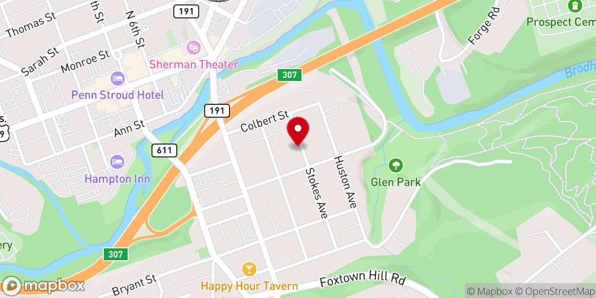 Map showing location of Holy Cross Greek Orthodox Church
