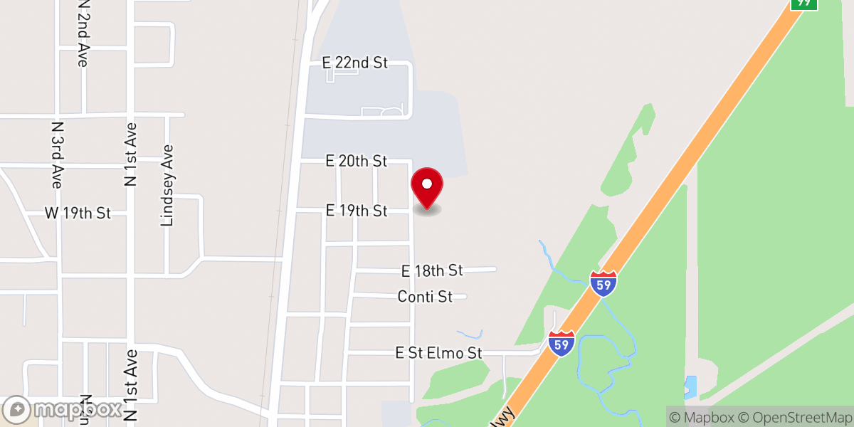 Map showing location of East Tallahoma Church