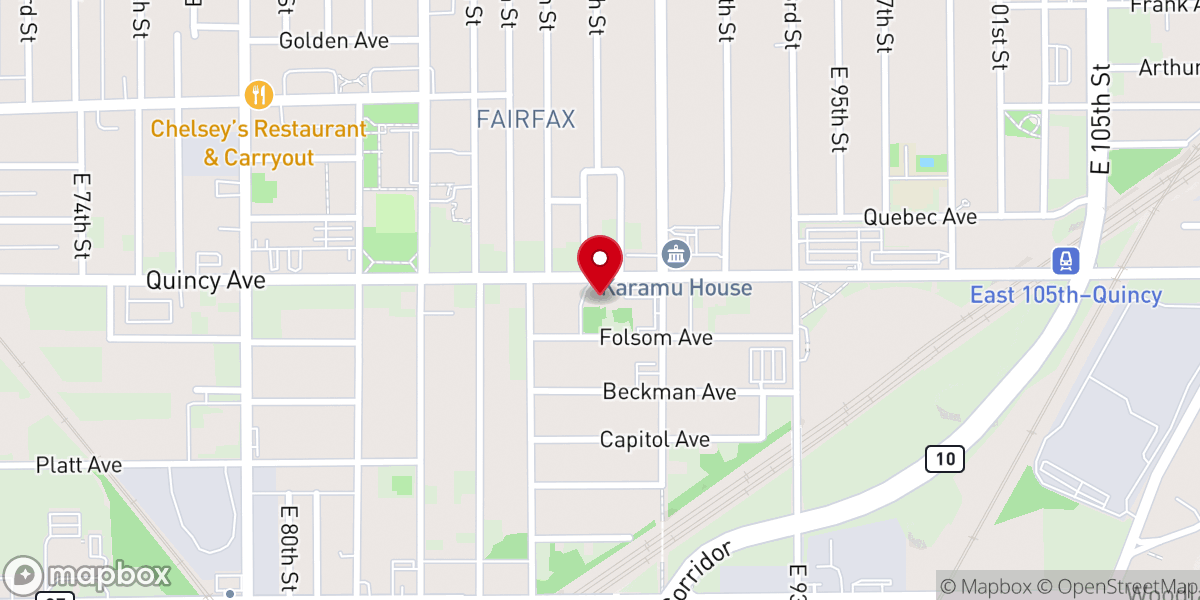 Map showing location of Olivet Institutional Baptist