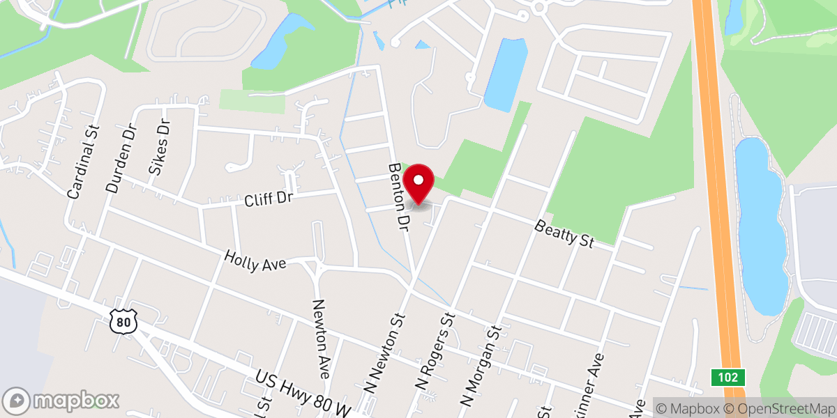 Map showing location of Trinity Pooler Church & Preschool