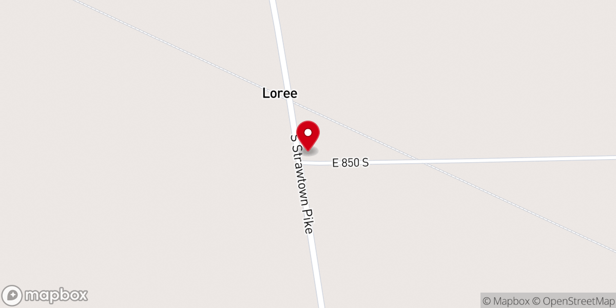 Map showing location of Loree Brethren Church