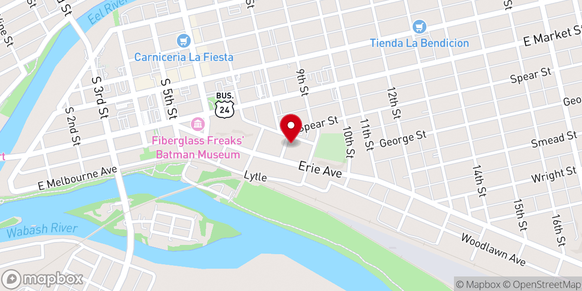 Map showing location of Emmaus Mission Center