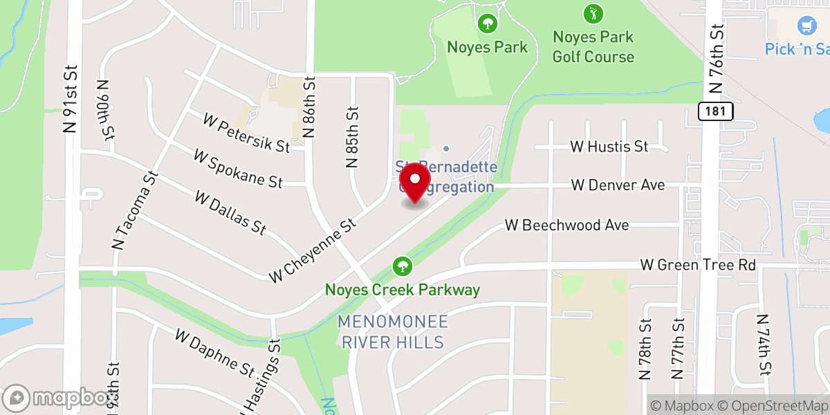 Map showing location of Miracle Temple Apostolic Church