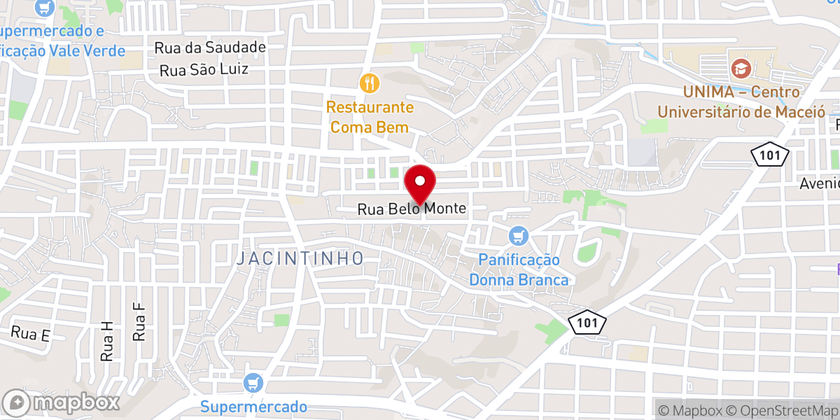 Map showing location of Igreja Batista da Graça - IBG