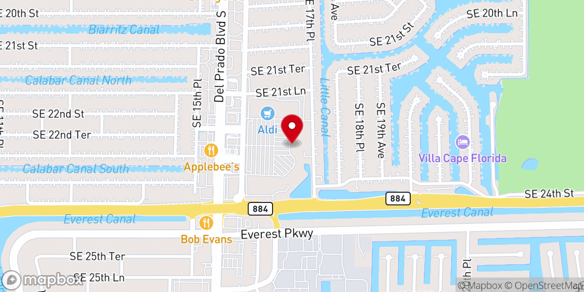 Map showing location of Church Experience Cape Coral