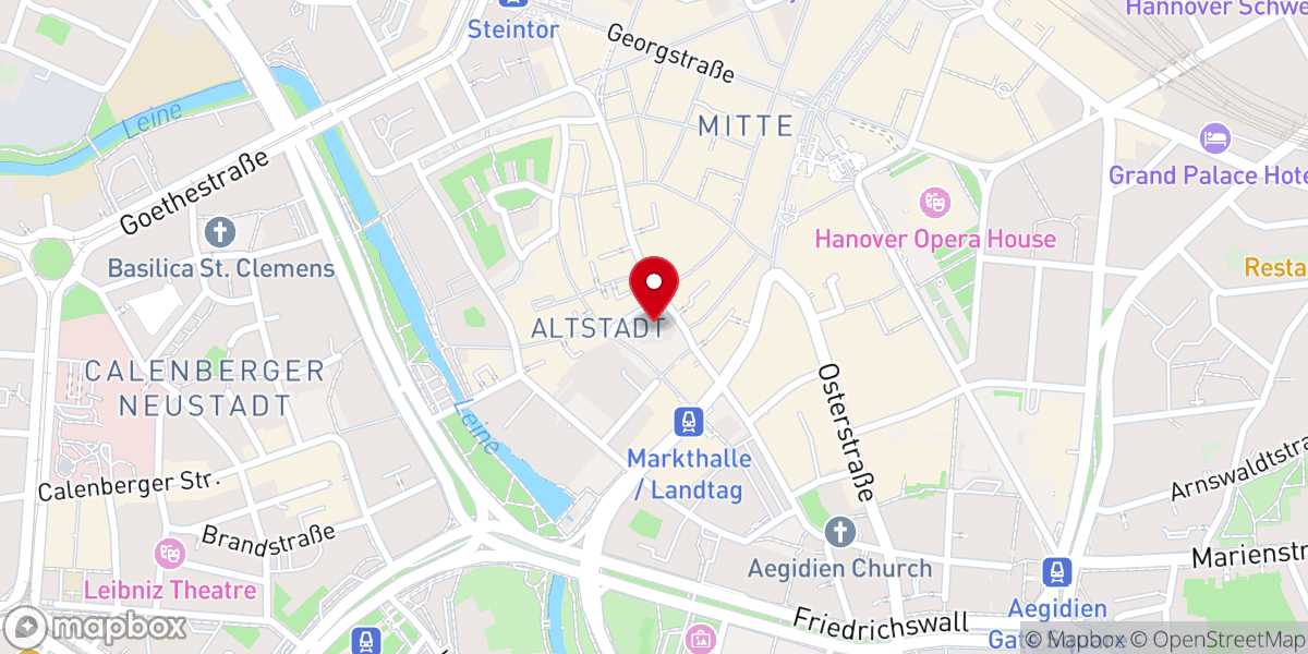 Map showing location of Marktkirche Hannover