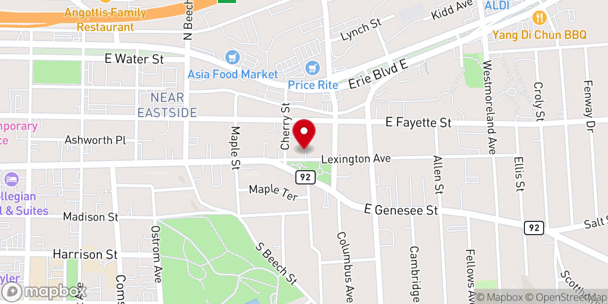 Map showing location of Friendship Missionary Baptist