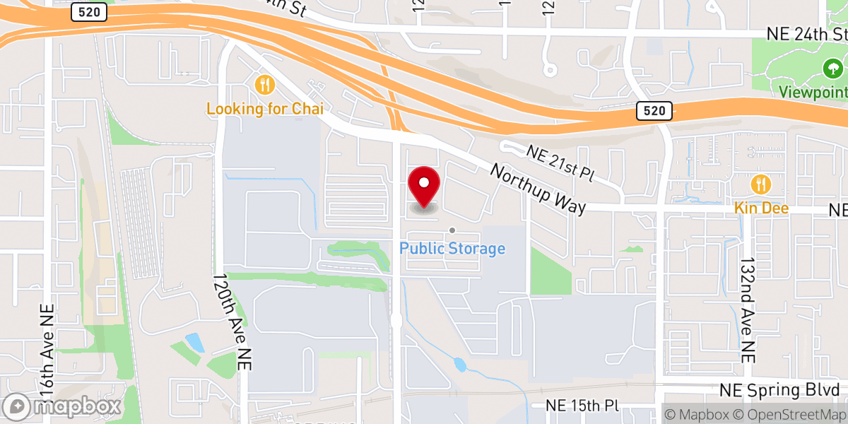Map showing location of Bellevue Baptist Church