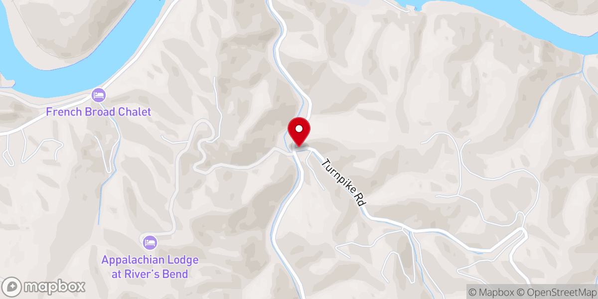 Map showing location of Bear Creek Church