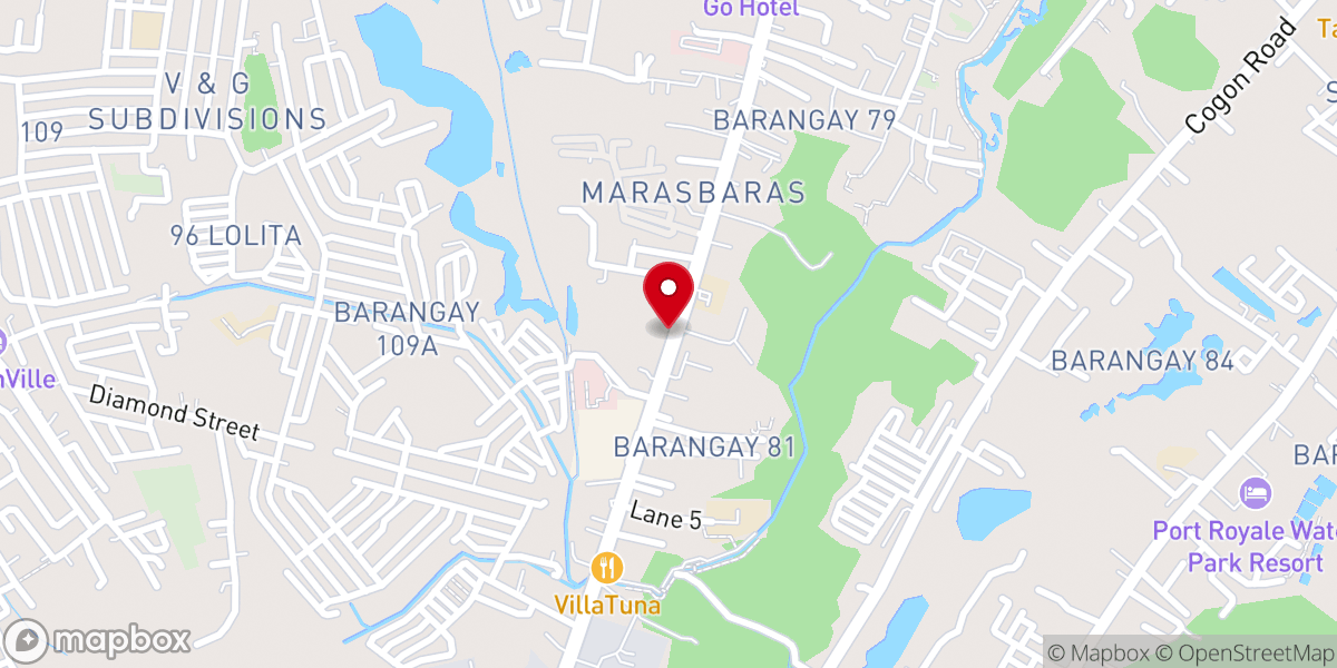 Map showing location of New Life Tacloban