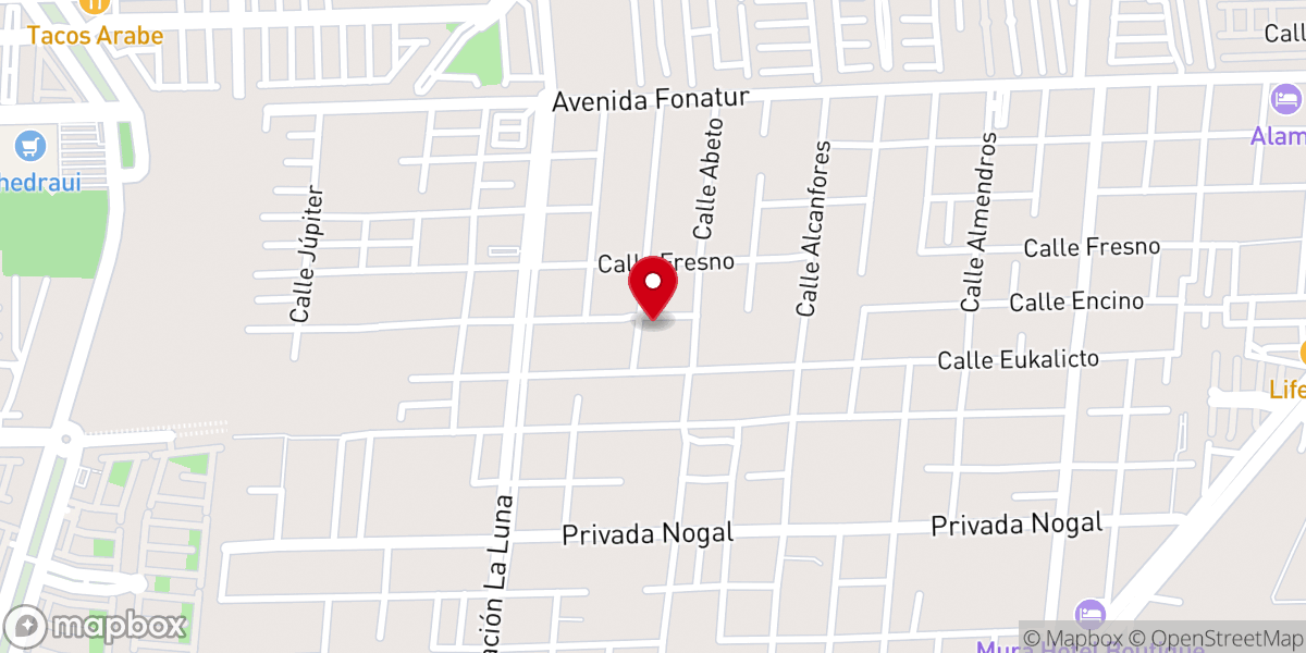Map showing location of La Palapa De Joss