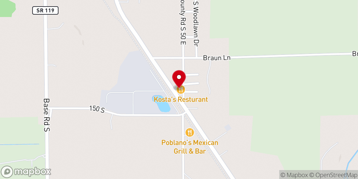 Map showing location of Warriors Cafe