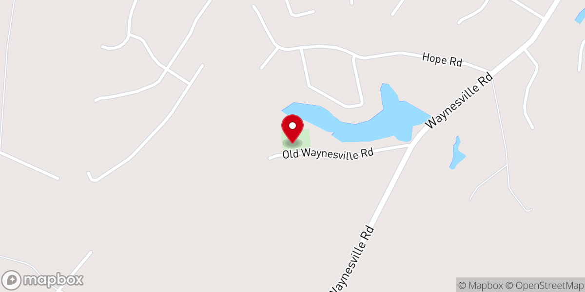 Map showing location of Pilgrims Rest Church